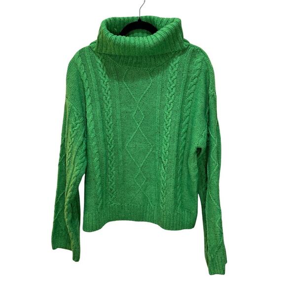 Sanctuary Mod Cable Sweater - Electric Green Size L - Picture 4 of 8